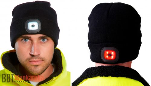 B028 Portwest Sapka dupla LED lámpával (beépített akkumulátorral) Sötétkék